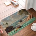 thumbnail image 5 of 1pc Beach Picnic Absorbent Non-Slip Bathroom Thickened Flannel Rug Decor,Soft,Quick Drying,Suitable For Indoor/outdoor Use,Bathrooms,Bedrooms,Kitchens,Terrace,Laundry Rooms,16"x24", 5 of 9