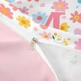 thumbnail image 4 of meiyoeat Girls Personalized Monogram M Gifts Duvet Cover Set For Kids,Watercolor Kawaii Floral Bedding Full,pink Reversible,3pcs(No Comforter), 4 of 6