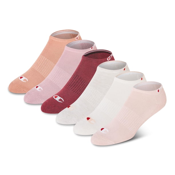 Calcetines Champion para mujer, cojín, corte bajo, paquete de 6