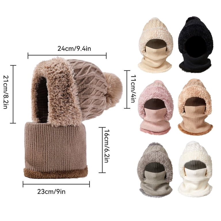 Outfmvch Winter Hats for Women 3 in 1 Beanie Hat for Women  display picture 1