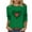 Green 4, variant on Charella Women's Printed Tops Crew Neck 3/4 Sleeve Heart Graphic Tee Shirts Casual Loose Fit Clothes (XL, White 4)