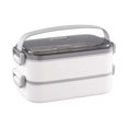 thumbnail image 3 of Fiambrera de Gran Capacidad Sunnimix Bento Box Contenedor de alimentos 2 Capas blanco, 3 of 7