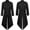 Black, variant on ZGRBOU Mens Black Vintage Tailcoat Jacket Fancy Cool Cosplay Costume Long Sleeve Steampunk Robe Halloween Costume