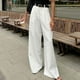 thumbnail image 1 of Pantalones anchos de cintura alta blancos de otoño e invierno, pantalones elegantes para ir al trabajo, moda de ocio para mujer, 1 of 5