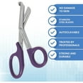 thumbnail image 2 of 2 PACK Trauma Shears 7.25"- Bandage Scissors for Nurses, Non-stick Blades Stainless Steel Emergency Scissors Nursing EMT Students - Black + Purple, 2 of 4