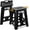 Black, variant on 16" Foldable Step Stool, Strong & Safe Collapsible Plastic Stool for Adults to 400LBS