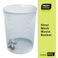 thumbnail image 7 of Smart Design Steel Mesh Waste Basket - 11.75 x 13.75 inch - Light Blue, 7 of 7