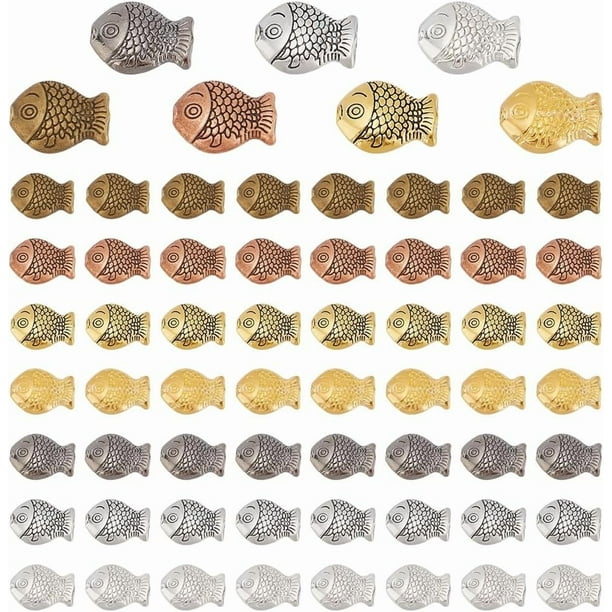 140 cuentas espaciadoras tibetanas de 7 colores para hacer pulseras, collares, llaveros y joyas.