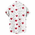 thumbnail image 4 of Handshe Men's Short Sleeve Casual Shirt with Valentine's Day Print for Dating and Daily Wear, 4 of 6