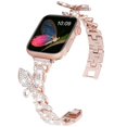 thumbnail image 1 of WorryFree Gadgets Band Compatible with Apple Watch Band, 38mm 40mm 41mm 42mm 44mm 45mm iWatch Strap Wristband for Women iWatch Band Series 8 7 6 SE 5 4 3 2 1 Rose Pink, 1 of 4