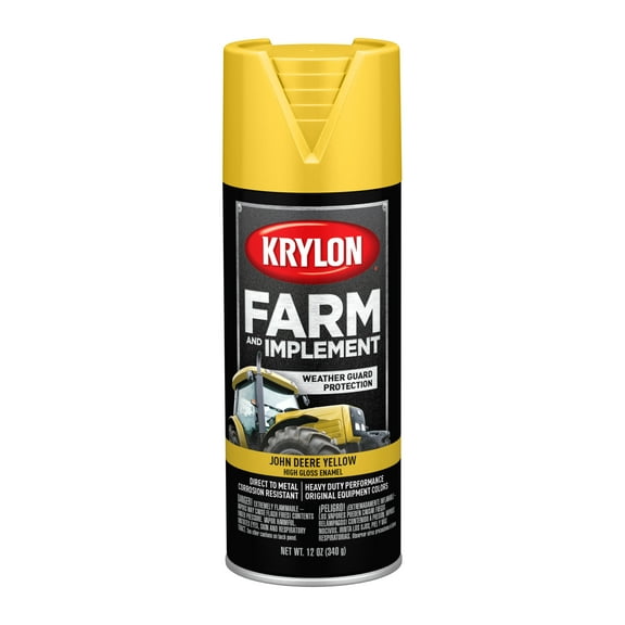 Krylon K01934008 Krylon Farm & Implement John Deere Yellow High Gloss 12 oz. Spray Paint, Multi-Surface, (1 Piece, 1 Pack)