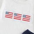 thumbnail image 5 of HCNTES Newborn Infant Boys Girls Toddler Independence Day Outfit Summer T-shirt And Short Set Toddler Girls Boys Summer Clothes 6 12 18 Months 2 3 4 5 T Pjs Set(D01-Red,18-24 Months), 5 of 7