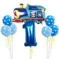 thumbnail image 1 of Globo de aluminio con forma de tren de tanque de coche de dibujos animados, suministros de decoración para fiesta de cumpleaños en casa, regalos para niños, juguetes para Baby Shower, 8 Uds., 1 of 4