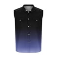 thumbnail image 5 of Agkizg Men's Casual Vests Hawaiian Print Turn Down Collar Pocket Button Front Shirt Top, 5 of 5
