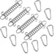 thumbnail image 1 of Resorte para Vela de Sombra 4 Piezas Tensor de Recuperación de Cuerda para Tienda Resorte de Acero Inoxidable Resorte para Trampolín de Alta Resistencia Hebilla de Resorte para Tienda con 8 Mosqueton, 1 of 5