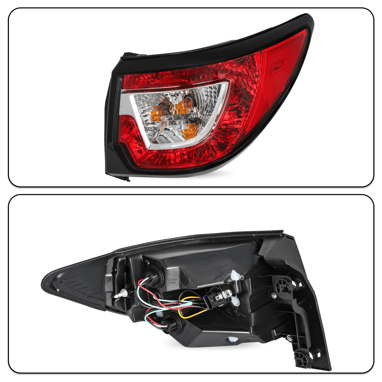 Titans Motors Tail Light Assembly for 2013-2017 Chevy Traverse Passenger Right Side Outer with Bulbs