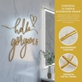 thumbnail image 3 of Hello Gorgeous Gold Metal Wall Art Decor - Elegant Gold Bedroom Decor, Minimalist Wall Art for Bathroom, Living Room, Office & Dining Room, Aesthetic Wall Decor for Teen Girl Room Decoration(Gold), 3 of 7