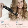 thumbnail image 5 of Airflow Styler Curling Iron, Jungle Wave 2 in 1 Hair Straightener and Curler, Ionic Ceramic Flat Iron with 360° Cool Air, Ceramic, Black, 5 of 11