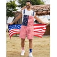 thumbnail image 4 of 250th Anniversary American Flag Overalls Men,4th of July Socks,Patriotic Sunglasses,USA Cape,4 Pcs for Memorial Labor Day(Red White and Blue,XL), 4 of 12