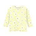 thumbnail image 4 of Cute Teen Girl Shirts 10-12 Summer 3/4 Sleeve Daisy Printed Tee Shirts Trendy Soft Lightweight Big Sister Outfit Crew Neck Shirts Yellow 3-4 Years, 4 of 5