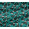 thumbnail image 4 of oneOone Cotton Jersey Teal Green Fabric Geometric & Rose Floral Sewing Craft Projects Fabric Prints By Yard 58 Inch Wide, 4 of 4
