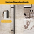 thumbnail image 6 of Towallmark Frameless Sliding Shower Door, 56-60"W x 75"H, 5/16 in   (8 mm) Clear Tempered Glass with Waterproof Seal, Square Black, 6 of 8