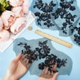 thumbnail image 5 of 4Pcs Sequin Embroidered Flower Lace Applique Beaded Trim Patches Cloth Sew on Floral Motif Fabric Collar Patch for Wedding Gown Dress Bridal Clothing Jacket Bag Decor DIY Crafts Black, 5 of 9