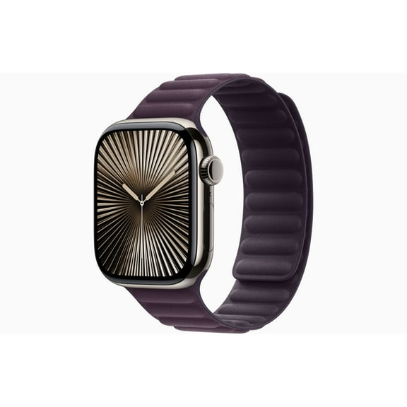 Restored Apple Watch Series 10 GPS + Cellular 42mm Natural Titanium Case with Blackberry Magnetic Link Band (Refurbished)