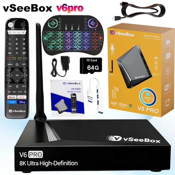 ITAIEEY vSeeBox V6 Pro Official Authorization 4GB 32GB Storage