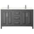 thumbnail image 5 of Wyndham Collection Wcv252560d-Vca-Mxx Daria 60" Free Standing Double Basin Vanity Set, 5 of 7