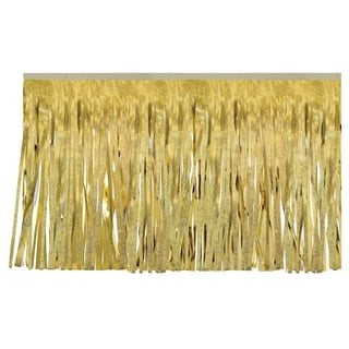 15' Gold Contemporary Floral Sheeting Party Streamers
