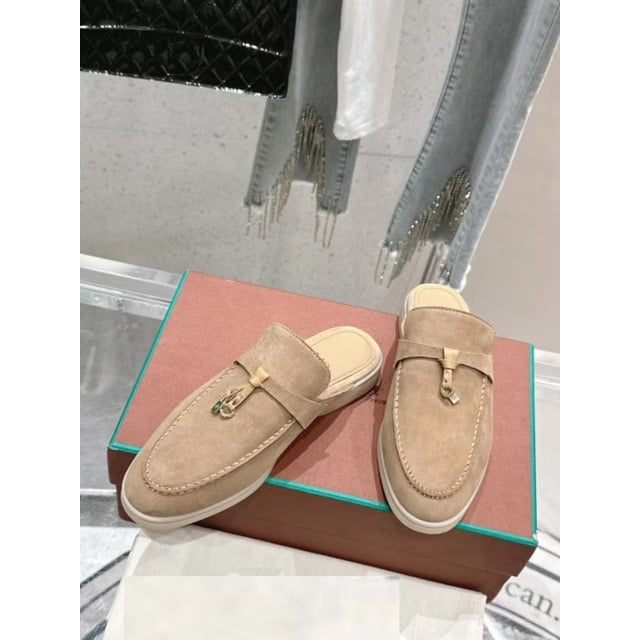 Chaussures Vulcanisées pour Femmes 2023 Pantoufles pour Femmes Bout Rond Mocassins Décontractés Chaussures Simples Designer de Luxe Pantoufles de Marque