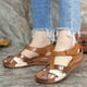 thumbnail image 2 of Amzcrzy Zapatos de mujer,Zapatos de mujer,Zapatillas de mujer, Sandalias ortopédicas de verano de talla grande, estilo retro, con punta redonda y cuña informal a juego para mujer. Sandalias Mujer Zap, 2 of 6