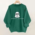 thumbnail image 7 of Long Sleeve Funny Sweatshirts for Women Crew Neck Halloween Sweatshirt Pumpkin Ghost Cute Graphic Sweater Tops Orange, XL, 7 of 7