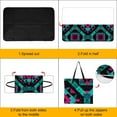 thumbnail image 4 of Colored Grid Geometry Picnic Blanket Waterproof Outdoor Beach Blanket Hand-held Pad Suitable for Travel, Camping, Beach, Family Gatherings, 4 of 8