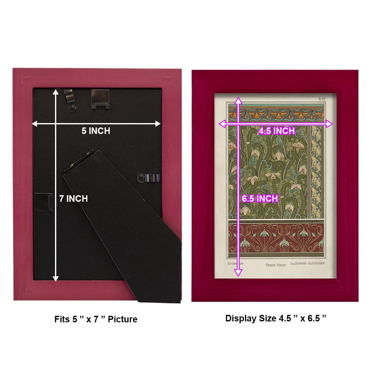 Nouveau Decorative VI - Framed Print w/glass - Cherry Red