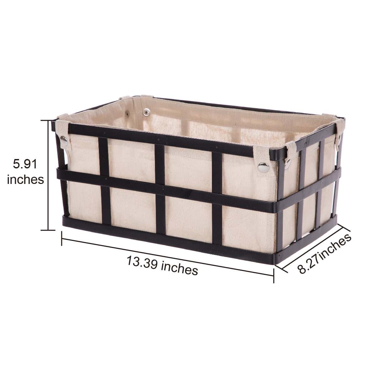 Black X-Small Weave Basket Storage Container, 2.4 x 7.8 Inches, Mardel