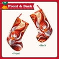 thumbnail image 2 of Salouo Red Sun Flame Fox Print Christmas Decorations Stockings 1 Pack 18'' Xmas Stockings Holiday Stocking Personalized Farmhouse Decor for Home Family Party Tree, 2 of 7