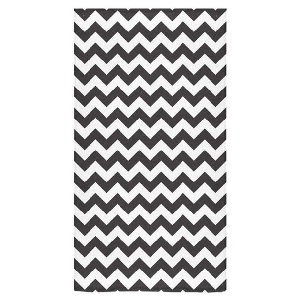 Black and white chevron bath towels deals