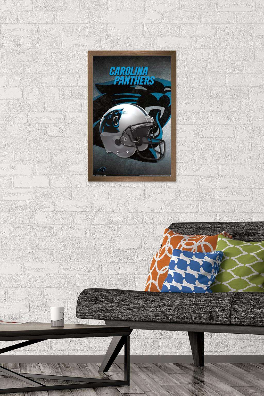 NFL Carolina Panthers - Helmet 16 Wall Poster, 14.725" x 22.375", Framed
