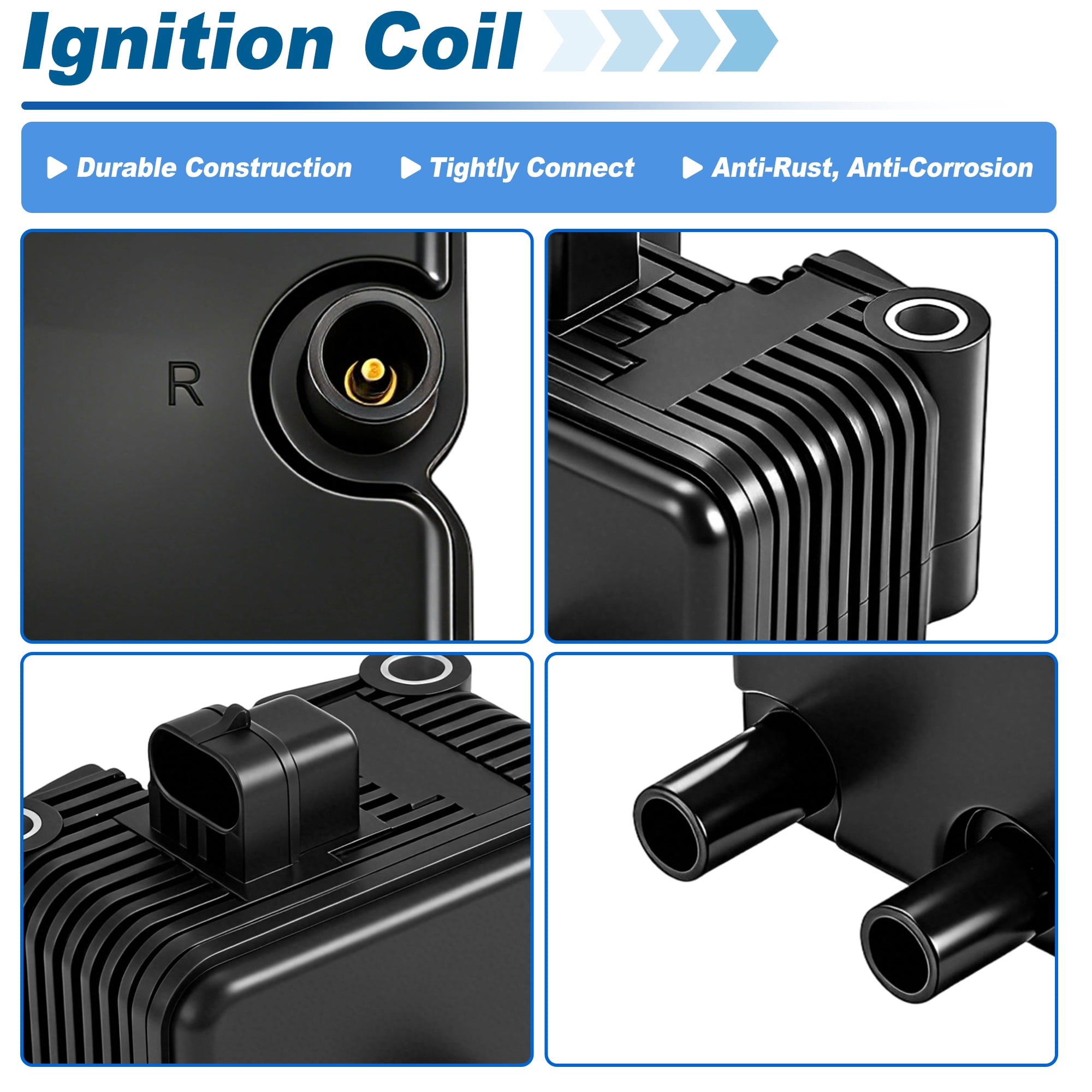 Unique Bargains Motorcycle Fire Ignition Coil for Harley Davidson Dyna 1999-2005