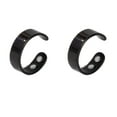 thumbnail image 1 of Ruiboury 2pcs Stainless Steel Engraved Calmi Ring Low Profile Comfort For Focused Living All Day Helps black, 1 of 6