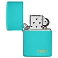 thumbnail image 4 of Zippo Flat Turquoise Zippo Logo Pocket Lighter, 4 of 6