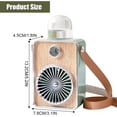 thumbnail image 2 of Mini ventilador con rociador de agua, ventilador de nebulización portátil con 3 velocidades y luz ambiental, ventilador recargable por USB para el hogar, la oficina y actividades al aire libre, 2 of 5