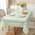 thumbnail image 5 of Green Rippled Tablecloth 60×84 inch Spring Summer, Waterproof Rectangular Table Cloth Washable, Stain Resistant Cloth Table Cover for Party Picnic Dinner Decor (Green Rippled), 5 of 6
