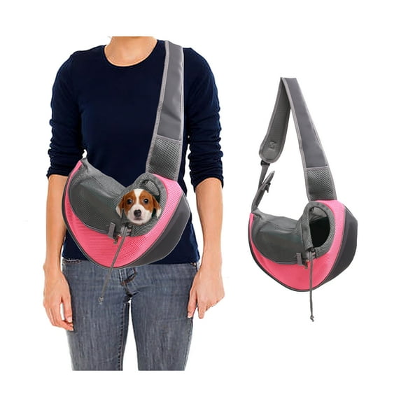 PUMYPOREITY Pet Dog Carrier Bag, Pet Papoose Travel Safe Sling Bag, Dog Satchel Carrier Bag for Puppy Small Dogs Cats Rabbits Outdoor Travel Hiking
