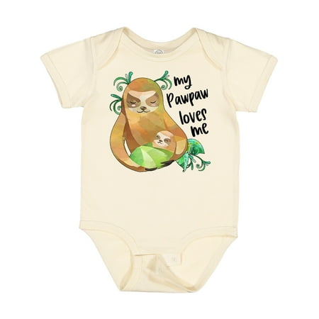 

Inktastic My Pawpaw Loves Me- Cute Sloth and Baby Gift Baby Boy or Baby Girl Bodysuit