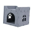 thumbnail image 2 of Bothyi Pet Cat Nest Cat Hideaway Cat Bed Snooze Removable Soft Self Warming Indoor Felt, 2 of 8