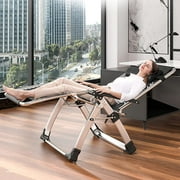Slsy Zero Gravity Chair, Lawn Recliner, Reclining Patio Lounger Chair, Folding Portable Chaise with Removable Soft Cushion, Cup Holder, Headrest