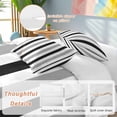 thumbnail image 3 of Black Gray Striped Bedding 3 Piece Duvet Cover Set California King, Farmhouse Stripe Art Soft Microfiber Comforter Cover with Zipper Closure & Pillowcases, Wrinkle & FadeResistant Quilt Cover, 3 of 9